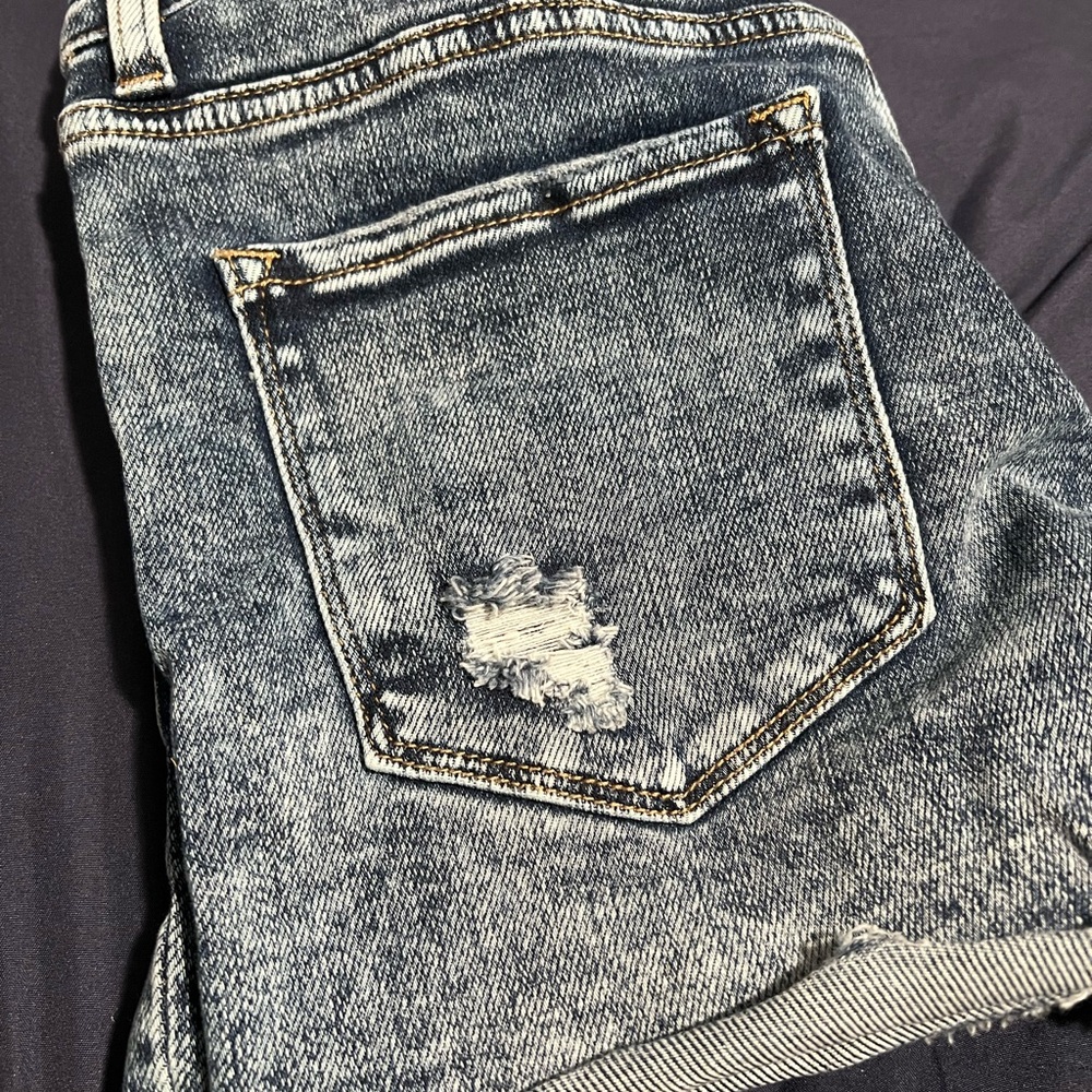 Distressed Denim Shorts
